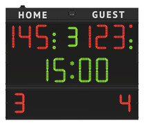 FC54H25 Multisport-Anzeigetafel, fr unterschiedliche Sportarten (Basketball, Volleyball, Hallenfuball, etc.)_front_fauls